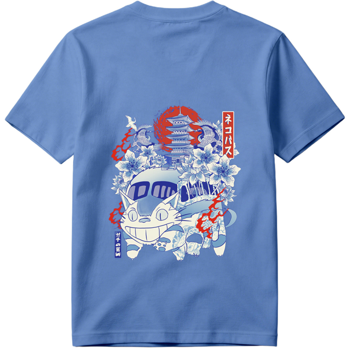 Neko Pass: Catbus and Japanese Landmarks - Tee
