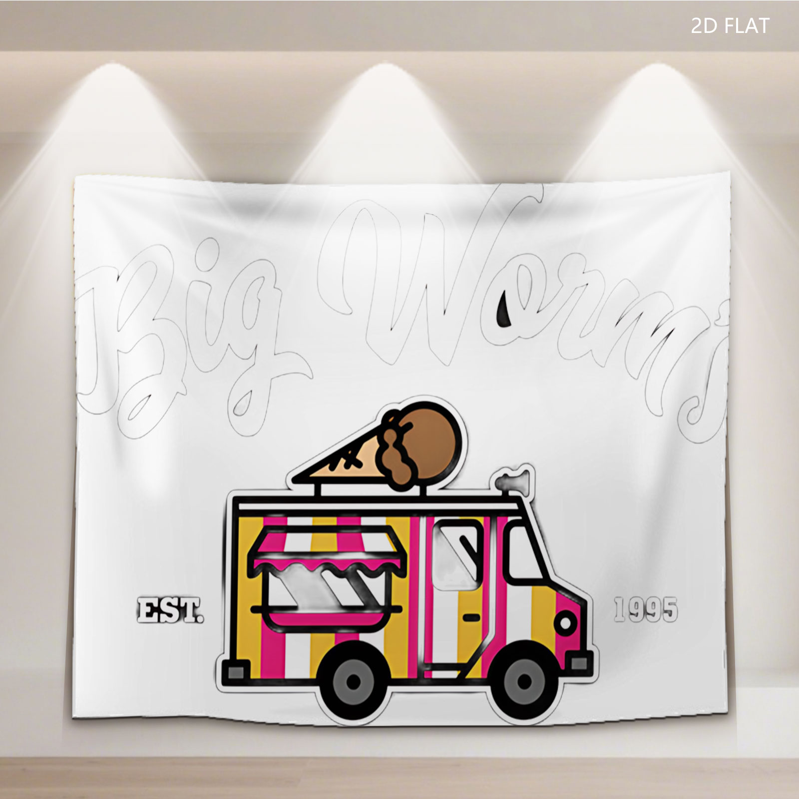 Big Worm's Ice Cream Truck EST. 1995 - Tapestry