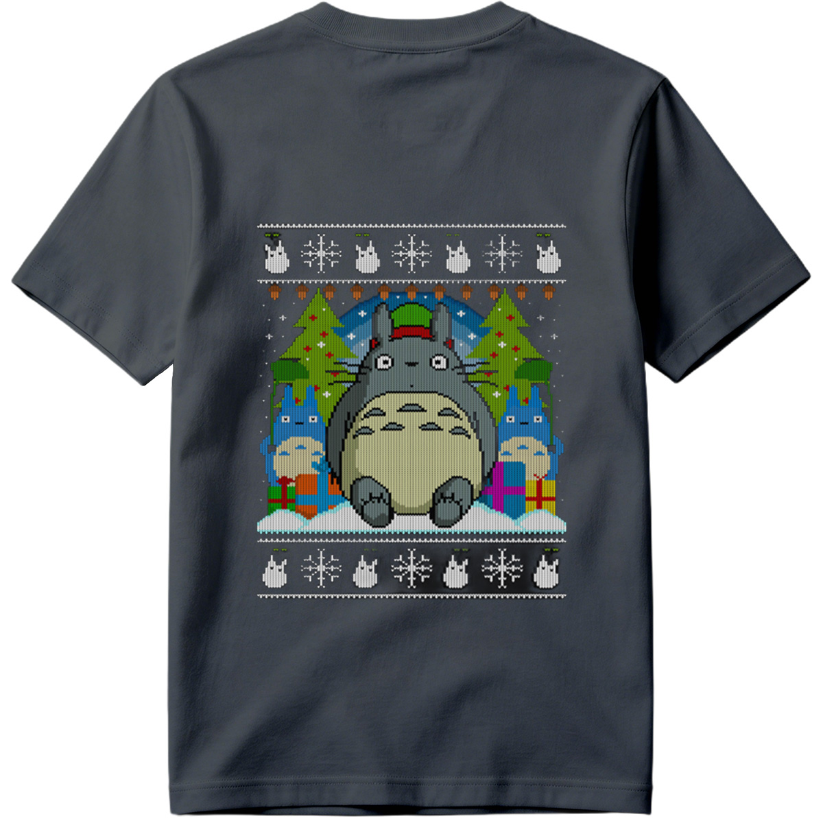 Totoro Christmas Sweater Design - Tee