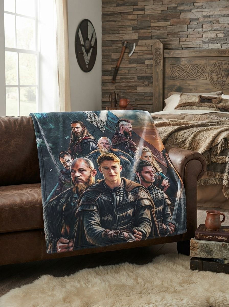 Custom Photo Face Flannel Blanket Personalized Warrior Theme Soft Fleece Throw Anti Pilling Warm Couch Cover Cozy
