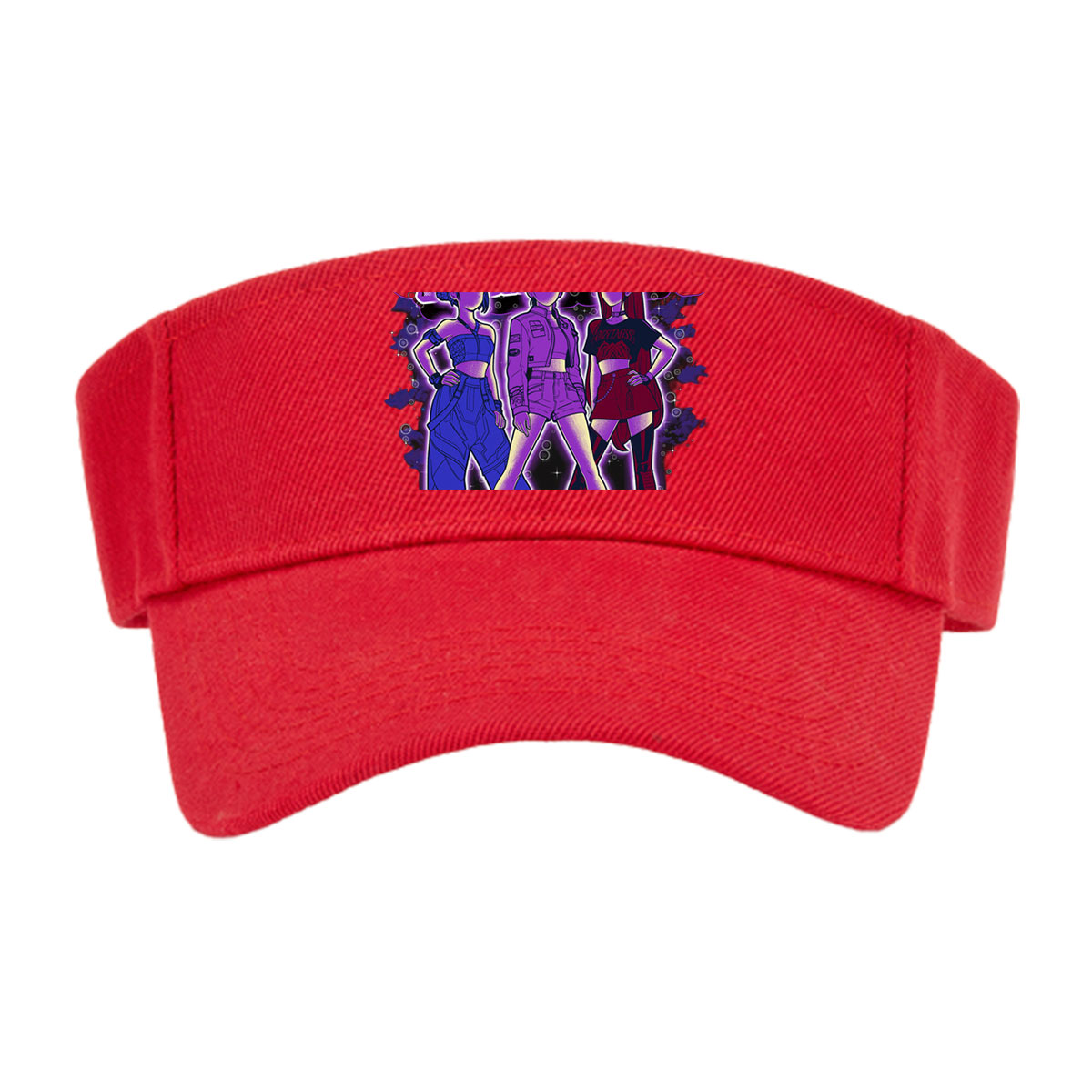 Huntrix: Three Stylish Characters in Vibrant Outfits with Futuristic Aesthetic -  Visor cap