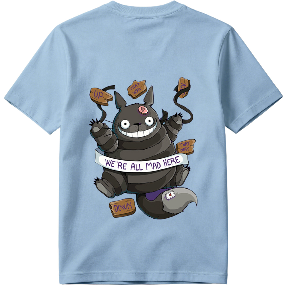 Totoro Meets Alice in Wonderland: We're All Mad Here - Tee