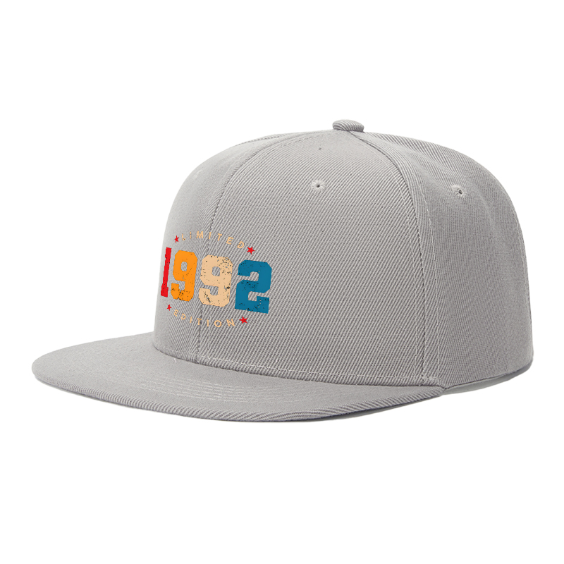Flat Brim Baseball Cap 1992 Limited Edition Vintage Graphic Streetwear Skate Underground Style for Basketball Court Skate Park Urban Lifestyle Skaters Rappers Streetwear Enthusiasts