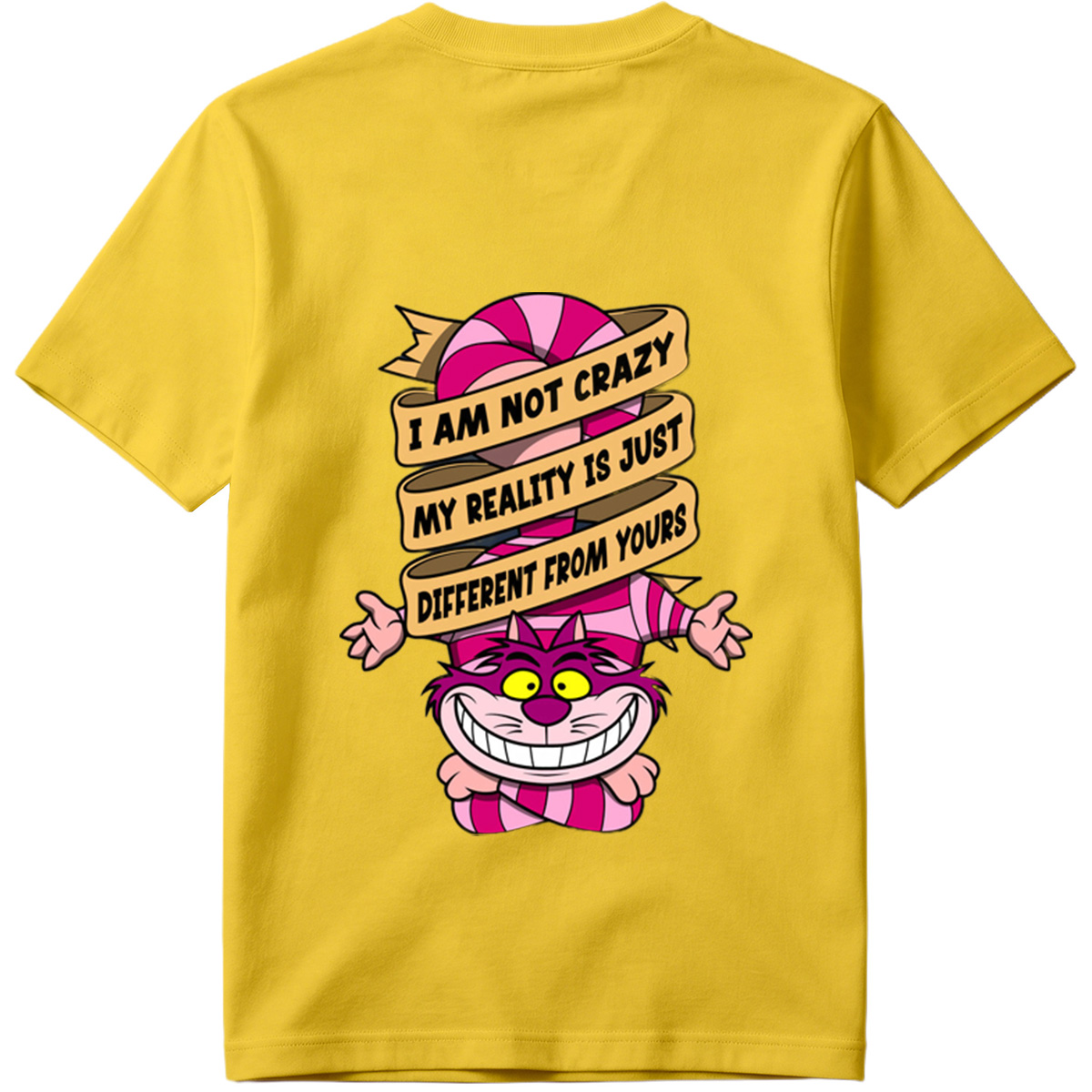 Cheshire Cat from Alice in Wonderland with Quote 