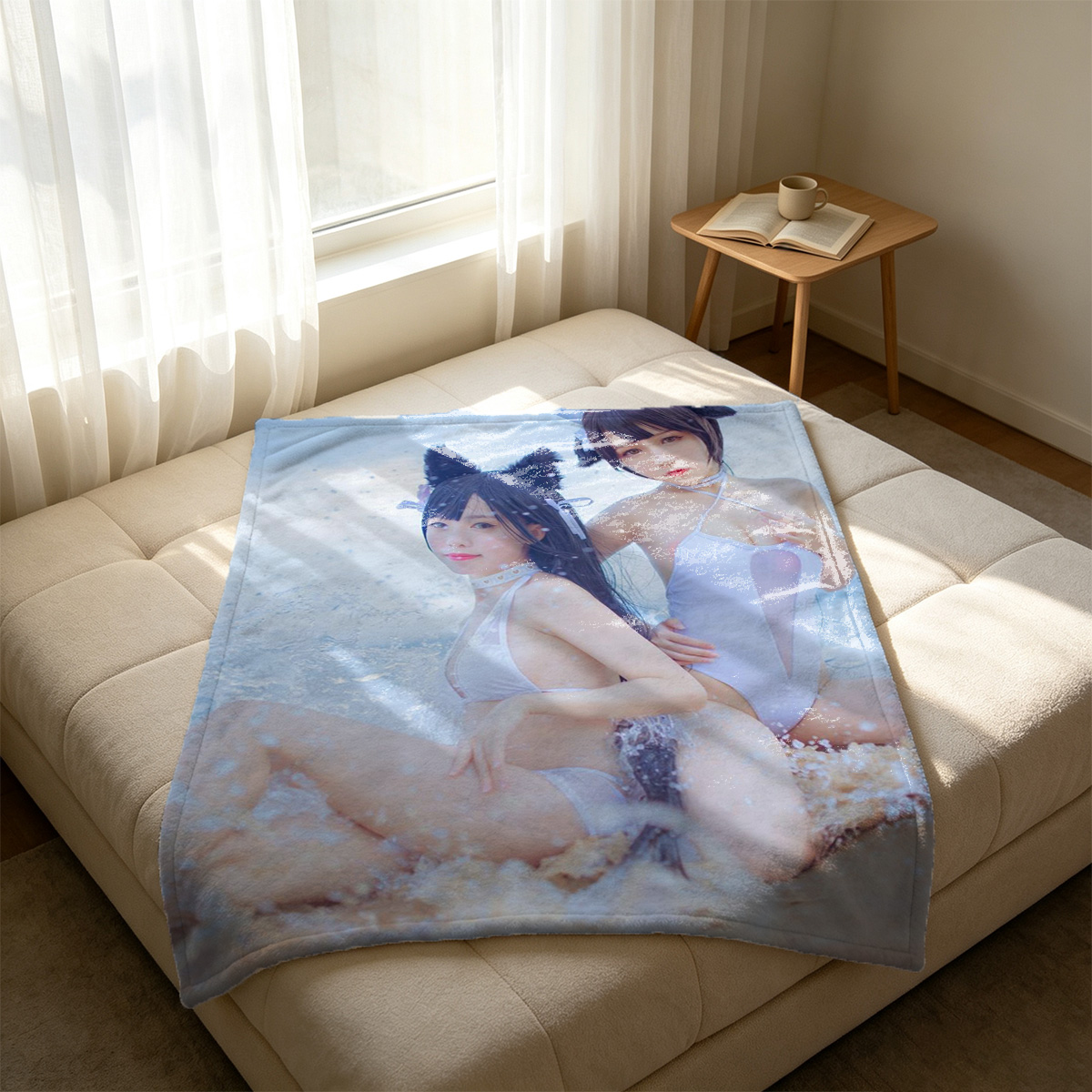 FRI DAY Digital Photo Book: Satomi Takeuchi Seductive Hips Vol.3 (Topless in Bed) - Blanket