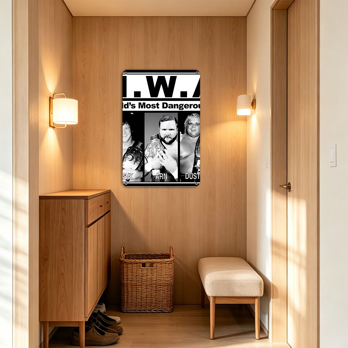 N.W.A: Flair, Funk, Arn, Dusty, Austin – The World's Most Dangerous Group - painting