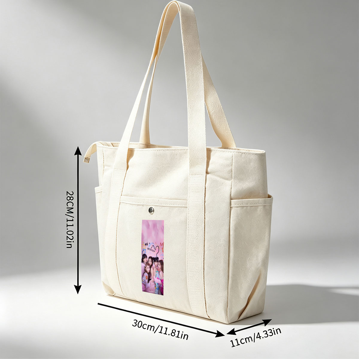 LE SSERAFIM in a Colorful Pink-Themed Photo Shoot with Playful Expressions and Vibrant Outfits - Multi-pocket bags
