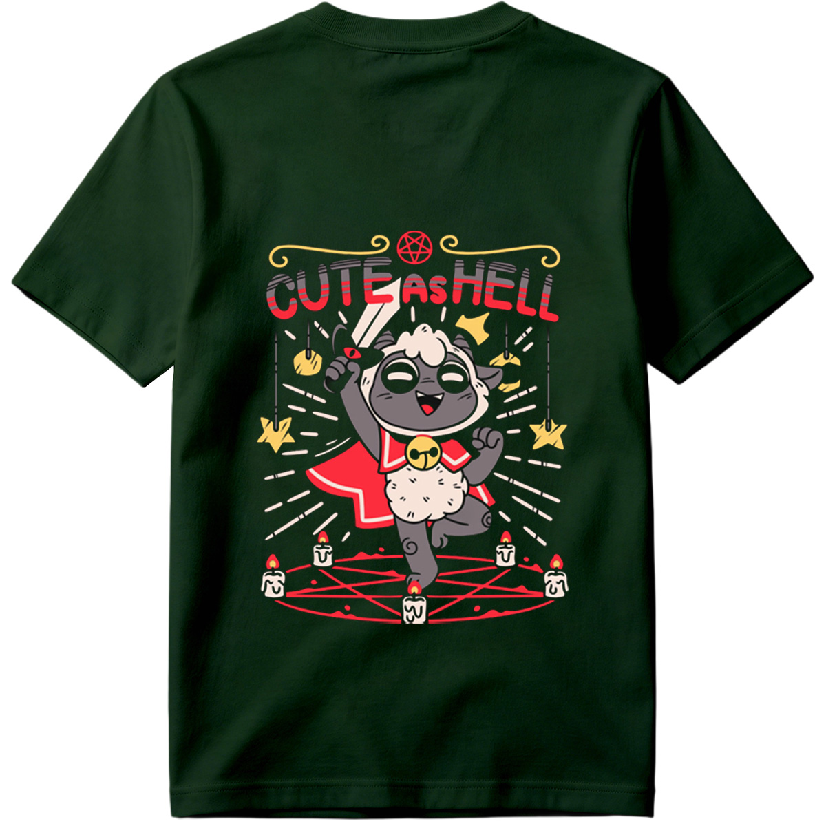 Cute as Hell: Devilish Sheep Character Design - Tee