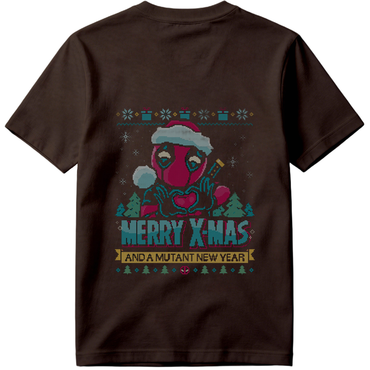 Deadpool Christmas Sweater: Merry X-Mas and a Mutant New Year - Tee