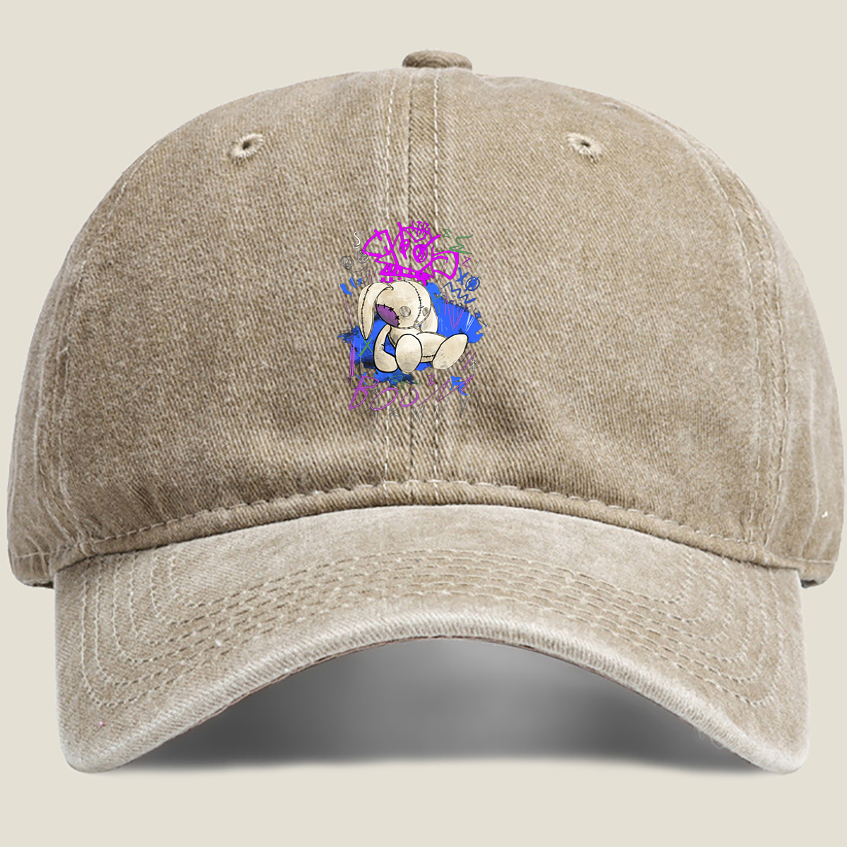 Bunnie Boom - Washed Denim - Baseball Cap