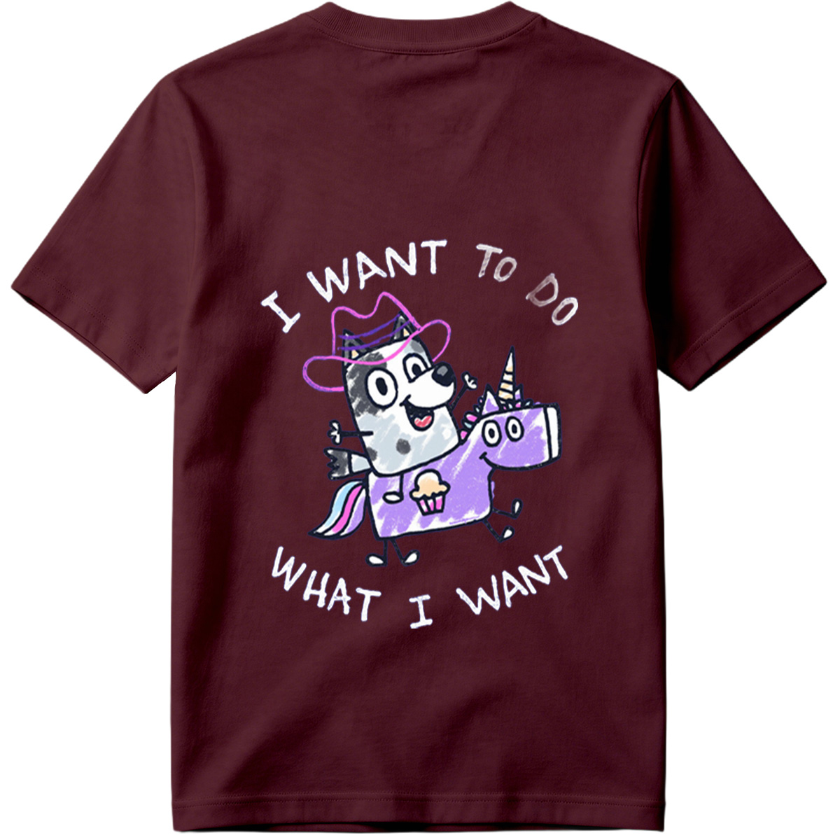 Bluey and the Unicorn: I Want to Do What I Want - Tee