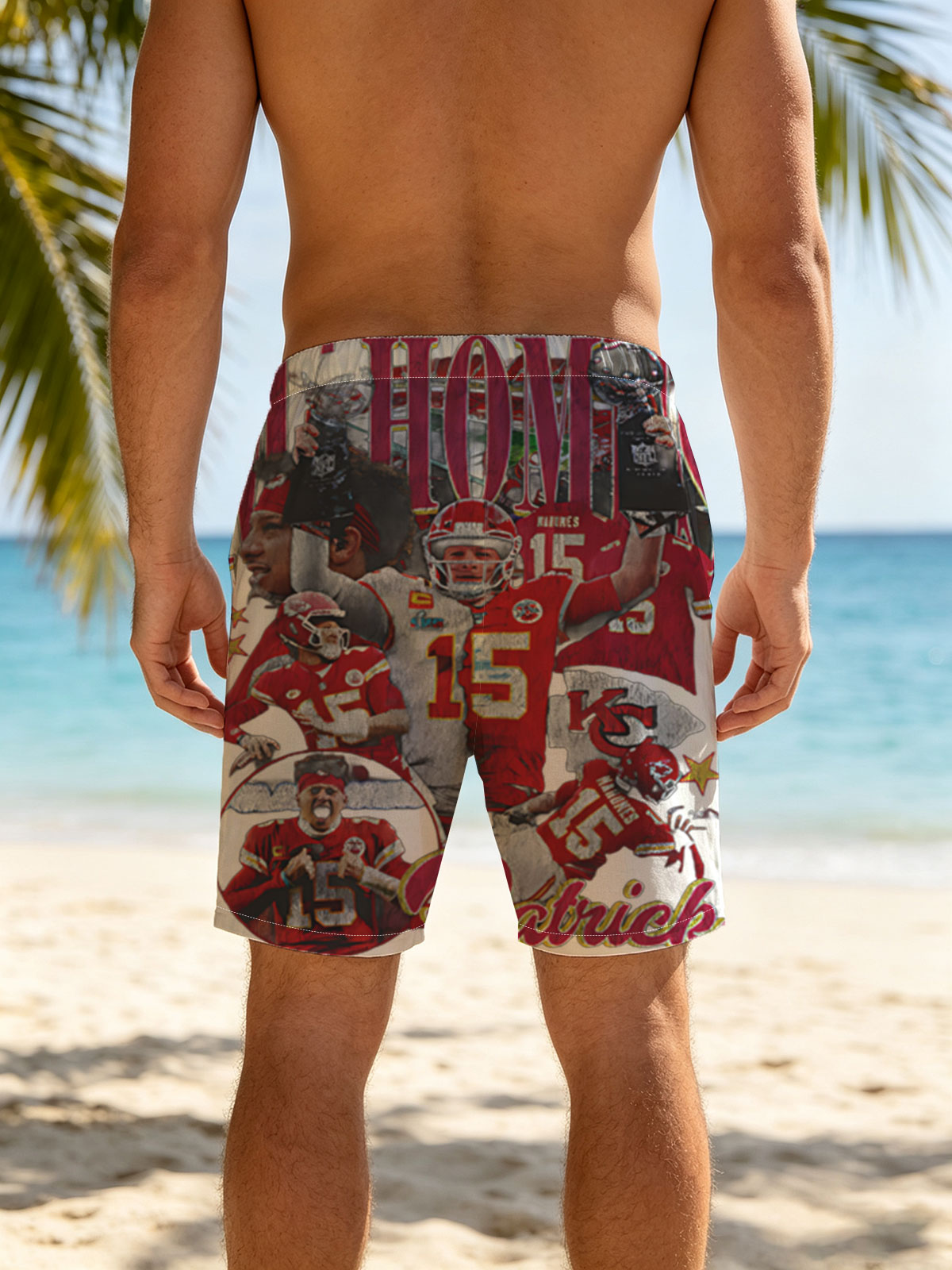 Patrick Mahomes: Kansas City Chiefs Quarterback, Super Bowl Champion, NFL Star -  Beach shorts