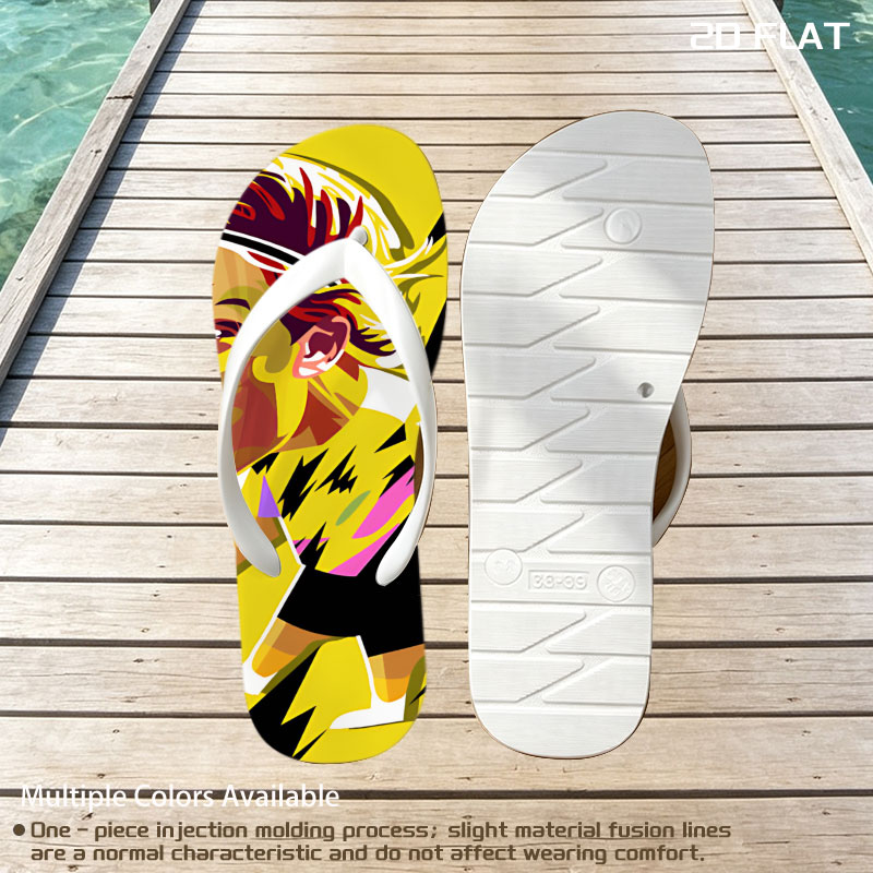 Bolt in Motion: Lightning Speed Sprinter -  flip-flops
