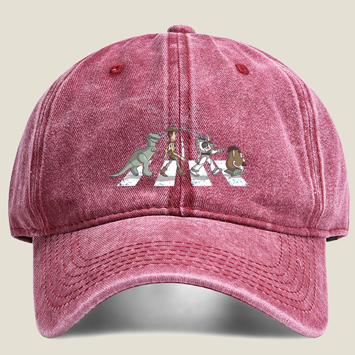 Toy Story Characters Crossing the Street - Washed Denim - Baseball Cap
