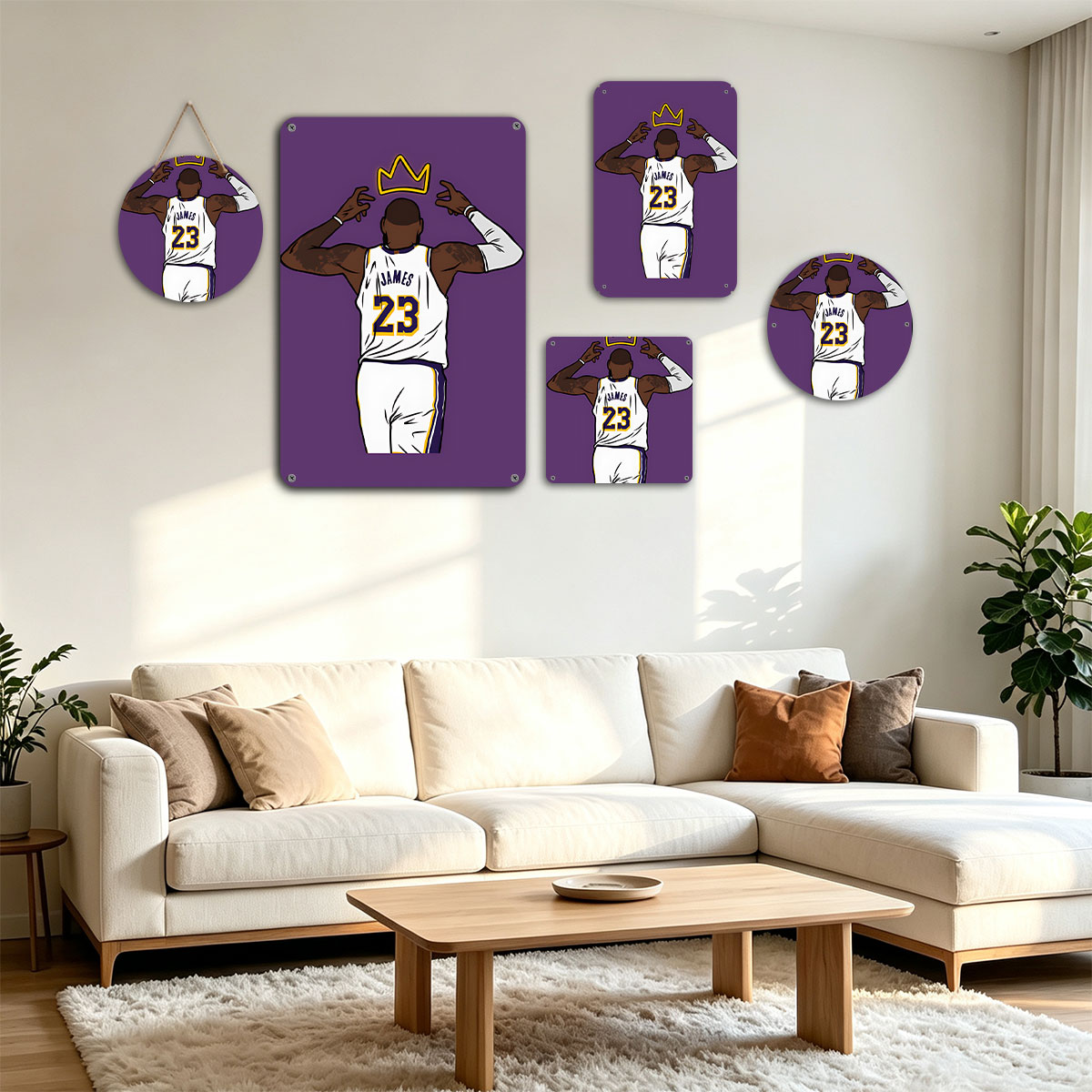 LeBron James #23 Lakers Crowned King - painting