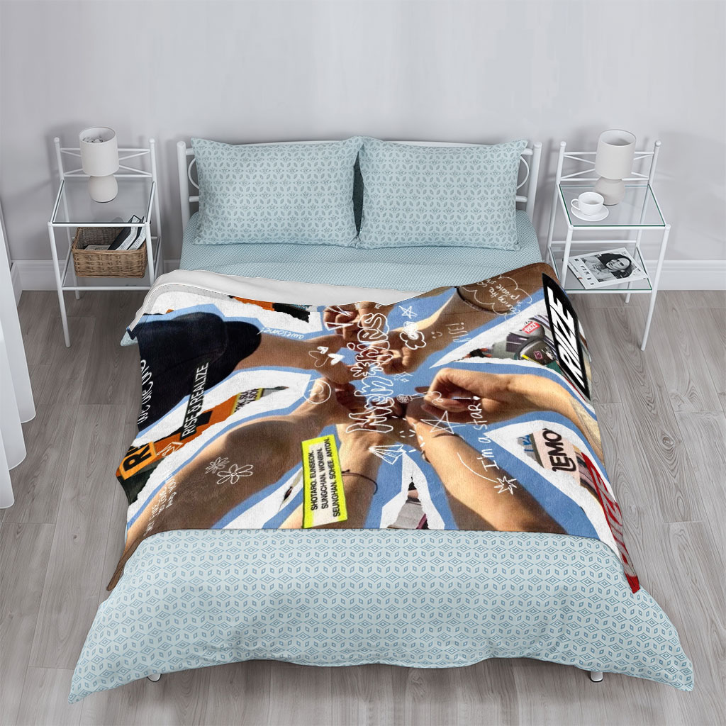 RIIZE Members Unite in a Vibrant Collage of Hands and Fans, Celebrating Unity and Memories - Blankets