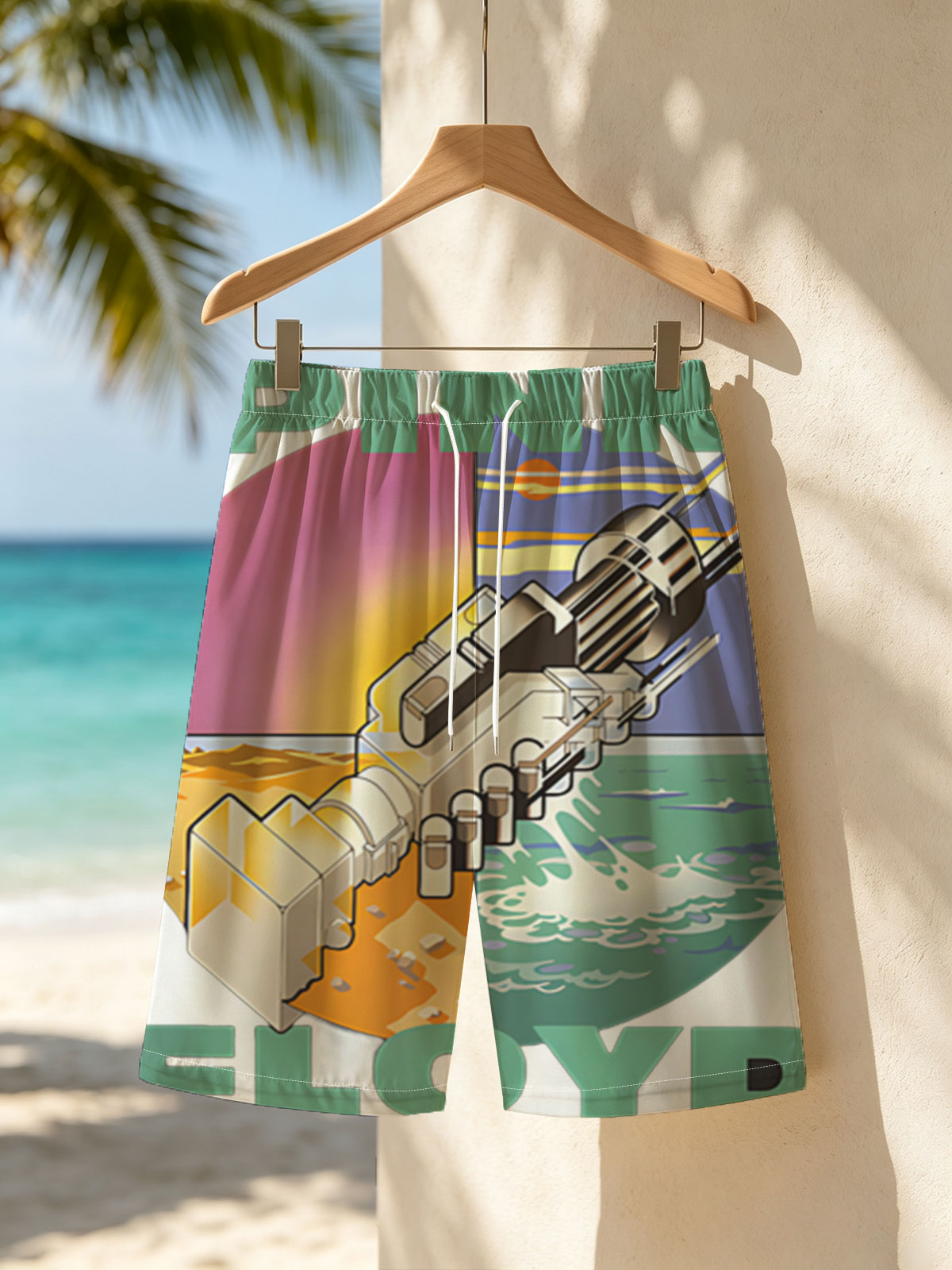 Pink Floyd - Space Odyssey Concept Art -  Beach shorts