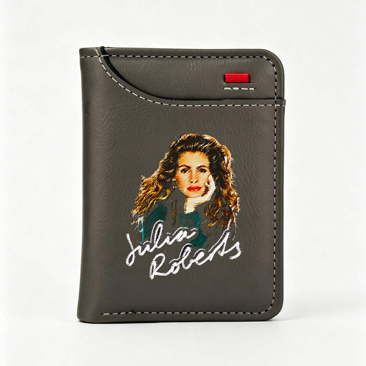 Julia Roberts Portrait with Signature - Vertical Style Wallet