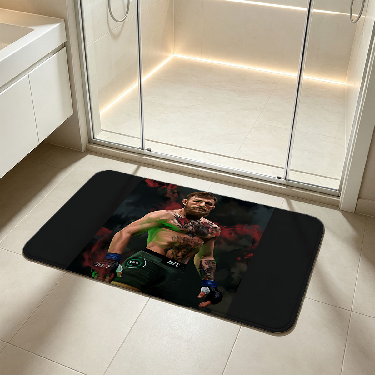 Conor McGregor UFC Fighter Portrait - Flannel floor mat