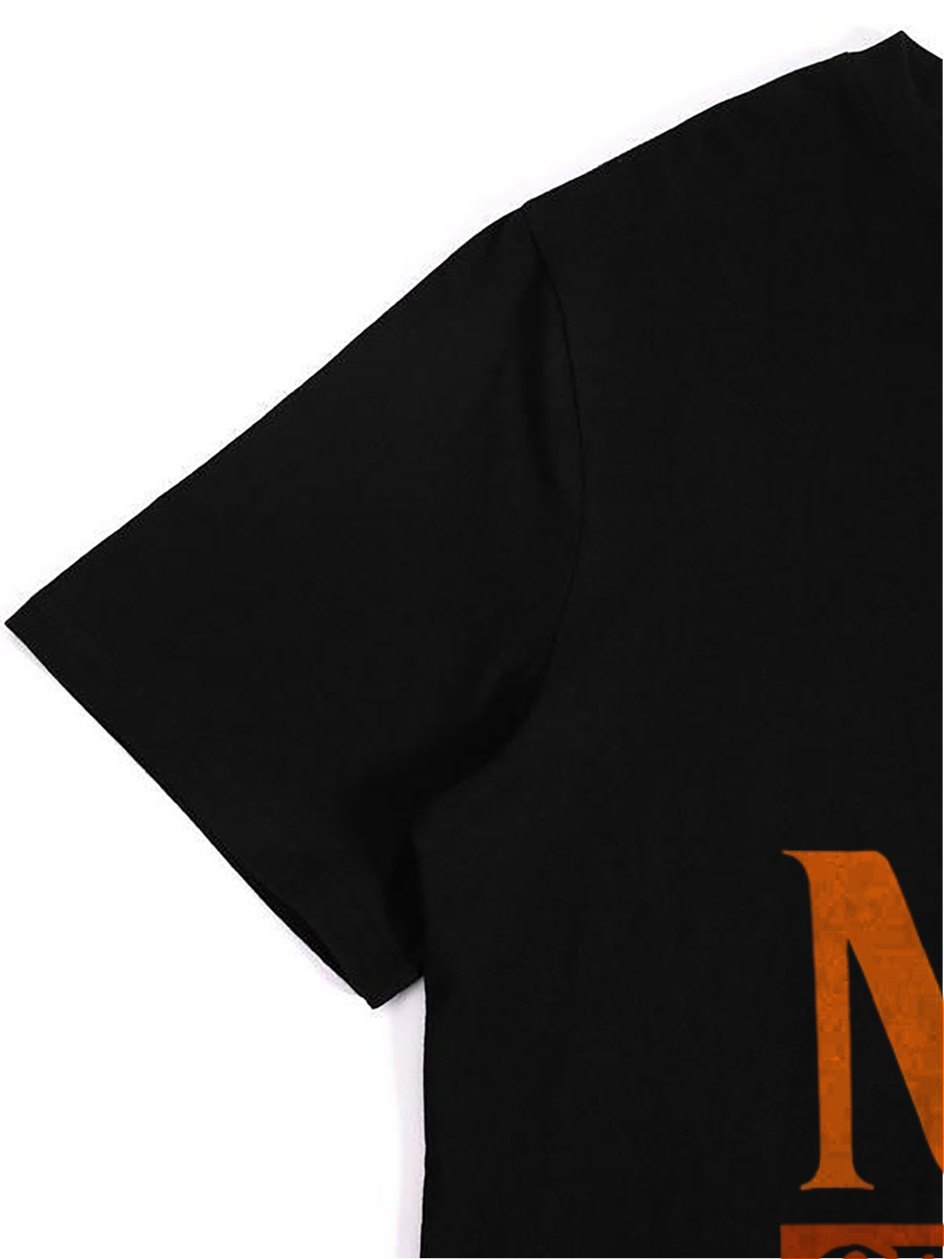 Men's Printed T-Shirt MS Gets Into My Nerves Orange Ribbon Multiple Sclerosis Awareness Casual Round Neck Summer Lightweight Breathable Short Sleeve T-Shirt for Adults with MS Support and Advocacy