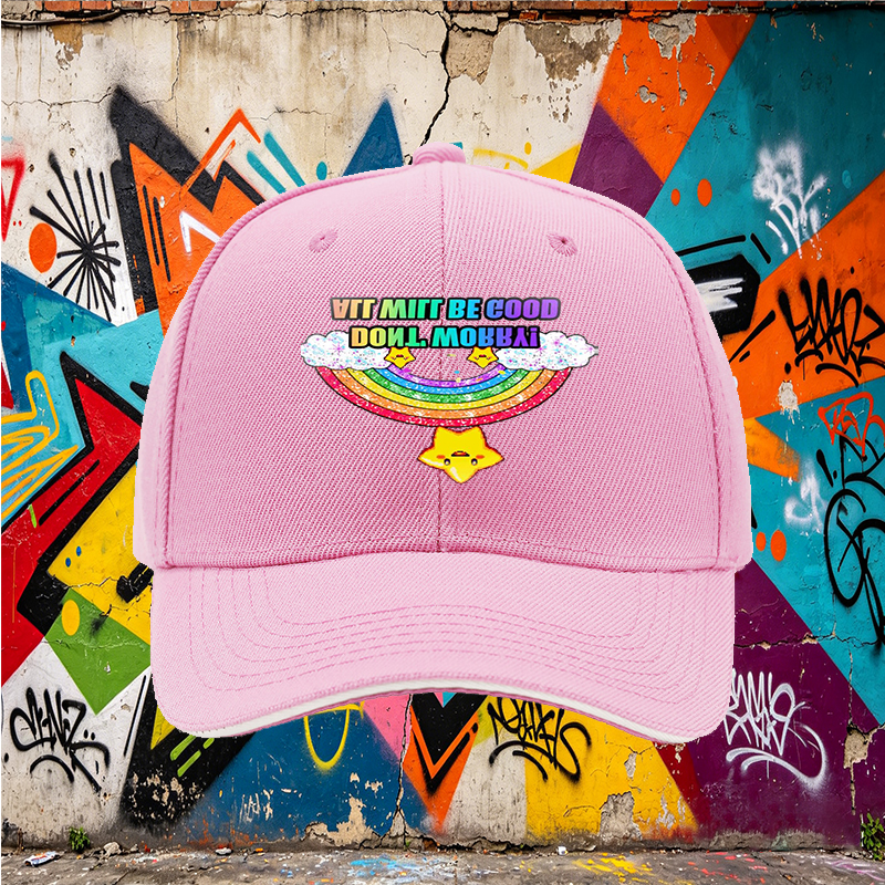 Unisex Classic Sandwich Hat with Rainbow Star Print 