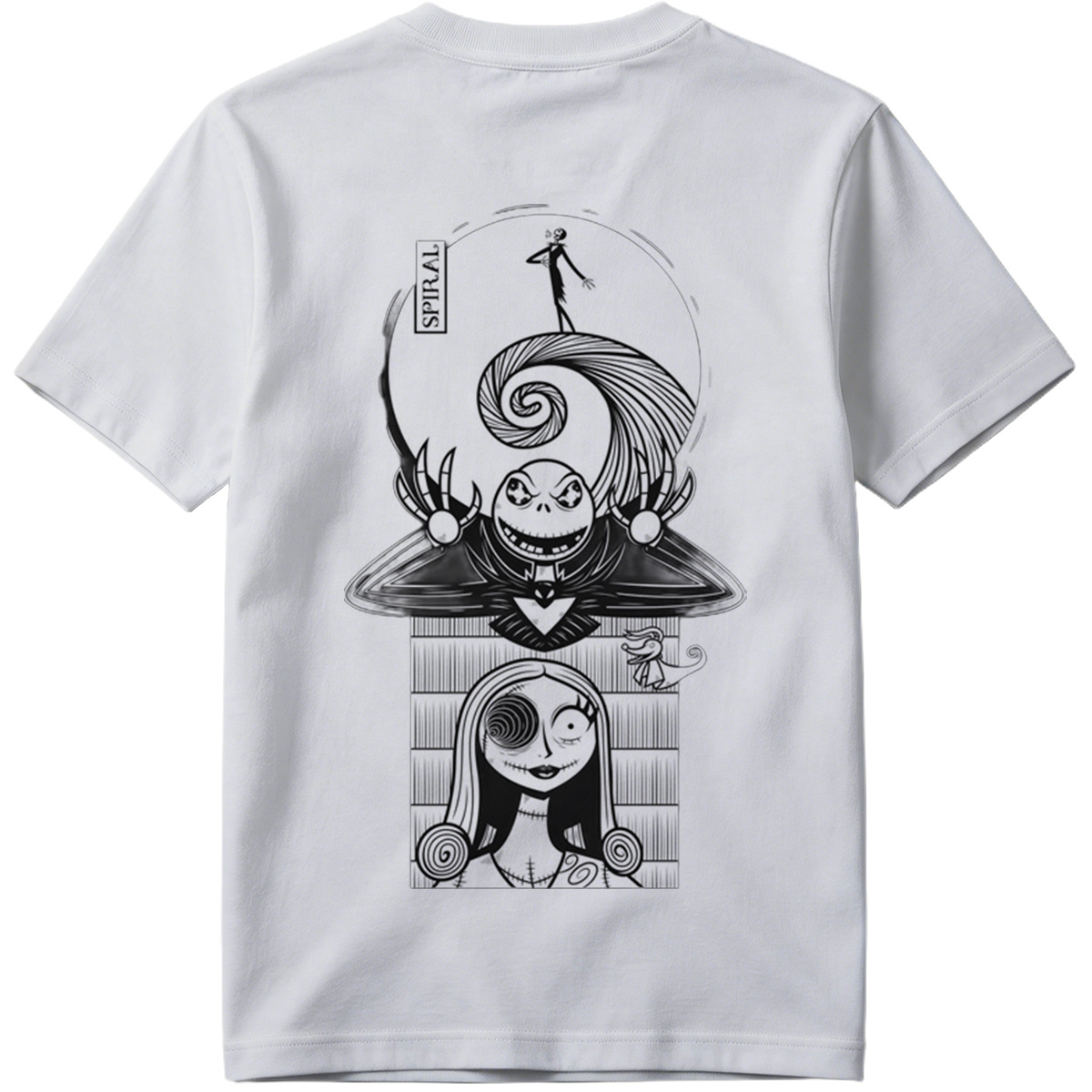 The Nightmare Before Christmas: Jack Skellington and Sally Spiral Art - Tee