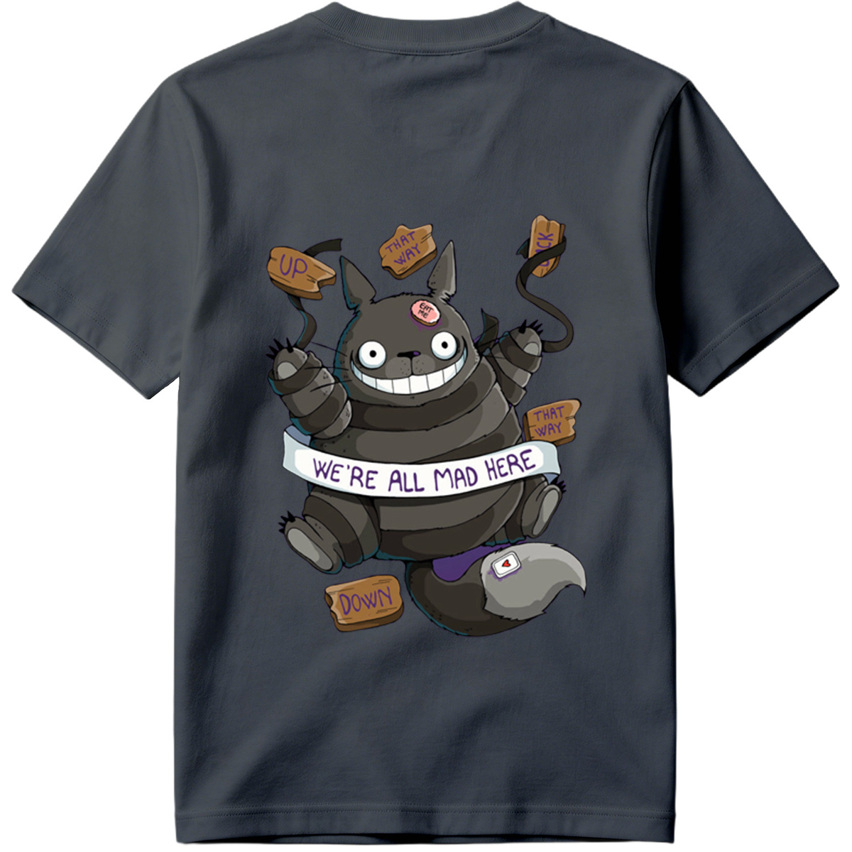Totoro Meets Alice in Wonderland: We're All Mad Here - Tee