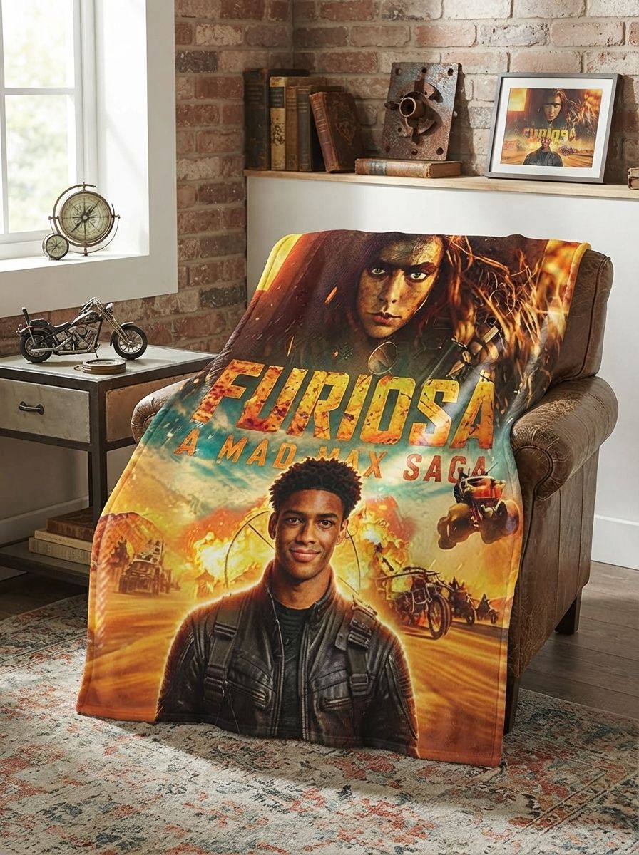 Custom Face Photo Flannel Fleece Throw Blanket Personalized Action Movie Graphic Cozy Bed Sofa Plush Cover