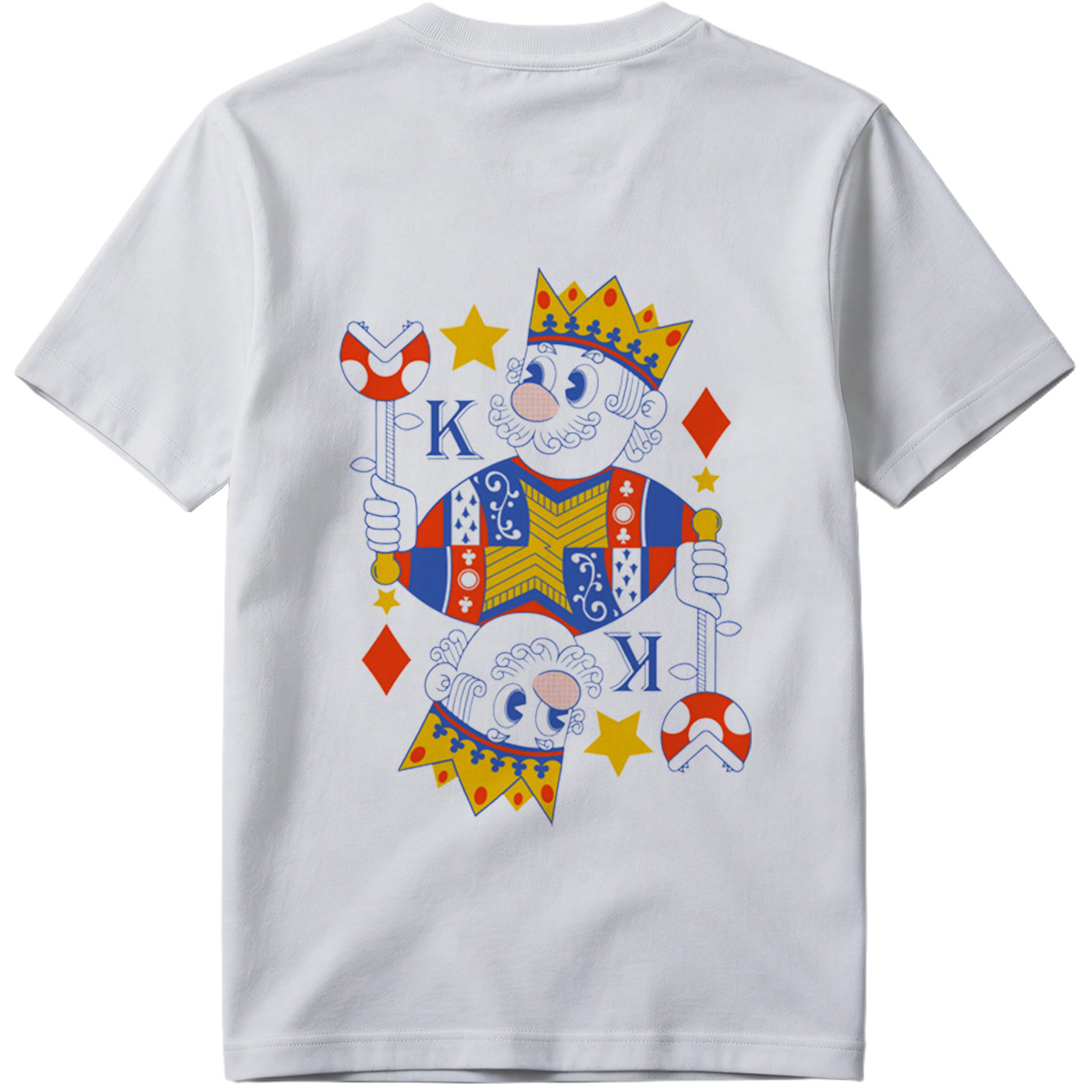 King of Diamonds Playing Card Character - Tee