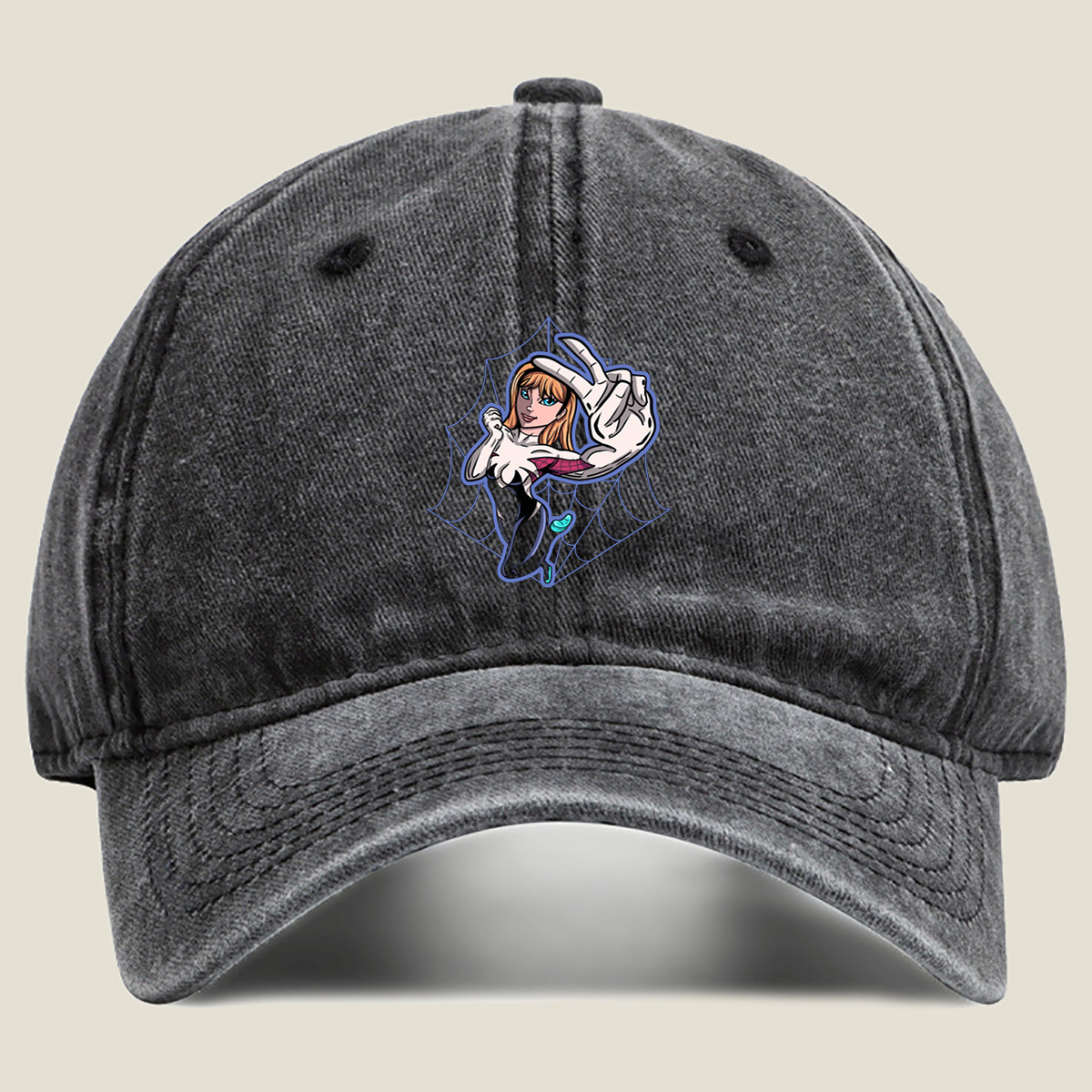 Spider-Gwen: Web-Slinger in Action - Washed Denim - Baseball Cap