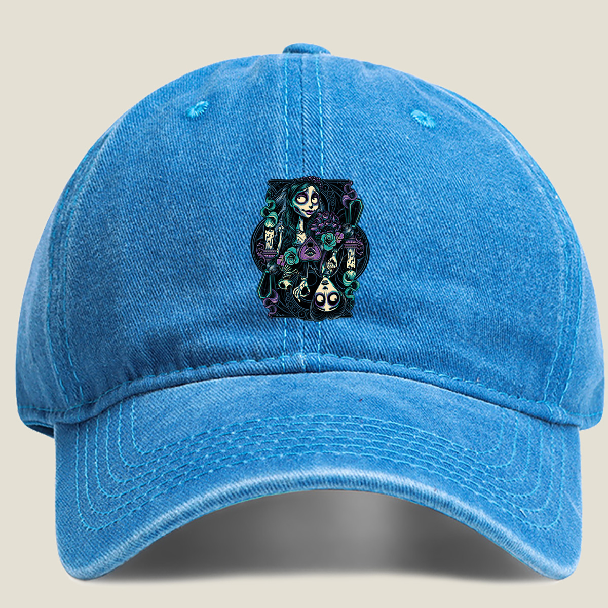 The Nightmare Before Christmas: Sally and Jack - Washed Denim - Baseball Cap