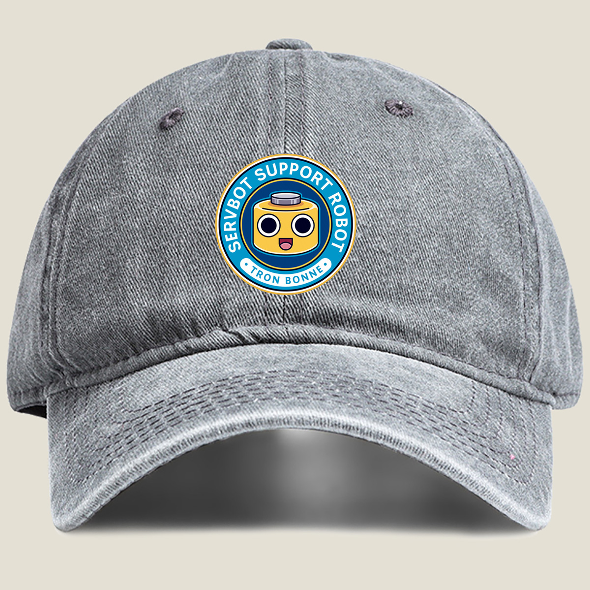 Tron Bonne Servbot Support Robot - Washed Denim - Baseball Cap