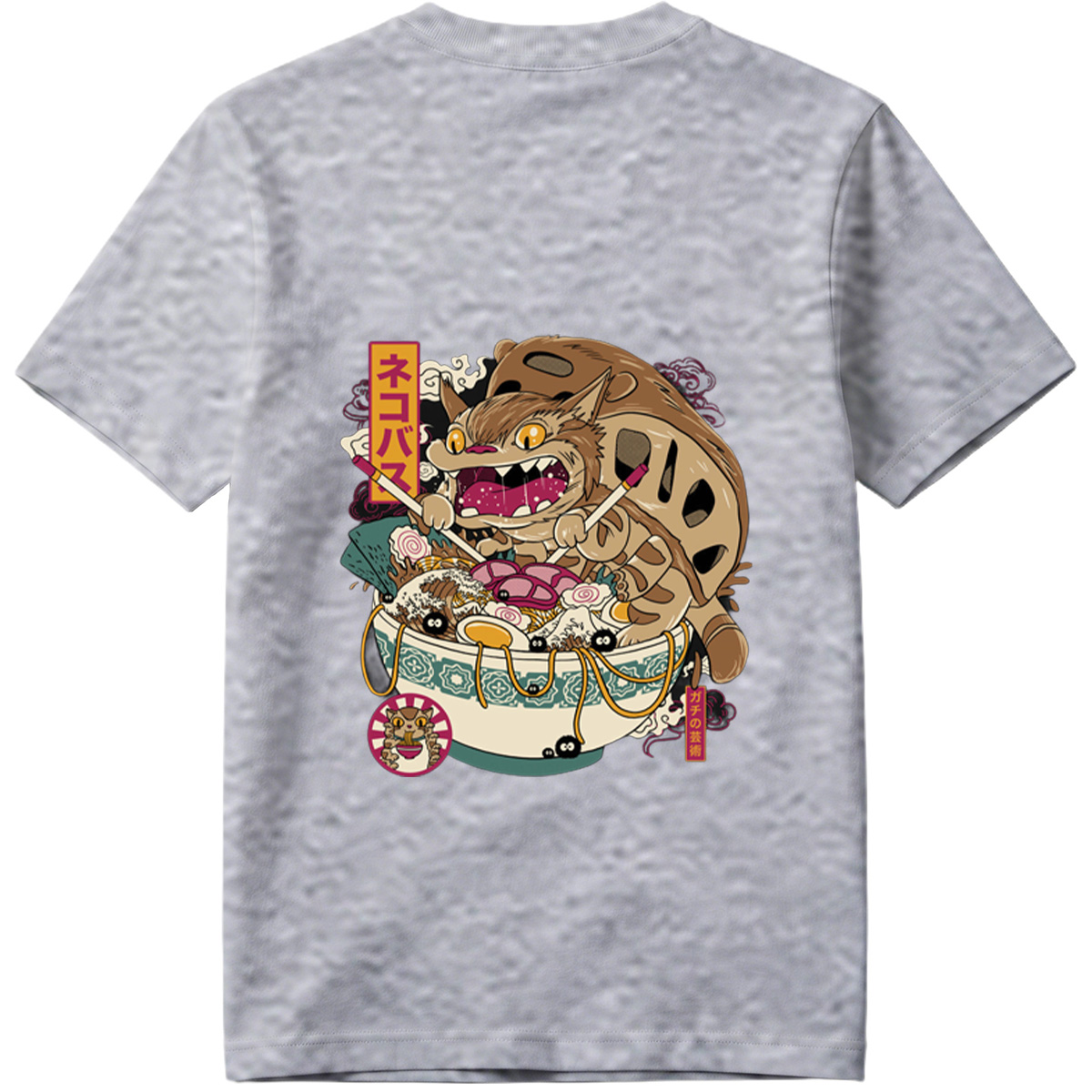 Neko Basu Ramen Cat Art - Tee