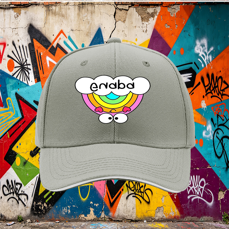 Unisex Classic Sandwich Hat with Rainbow Heart Eyes and Guara Print | Casual Outdoor Sun Protection Cap for Adults and Teens | Perfect for Beach, Hiking, Travel, Daily Wear