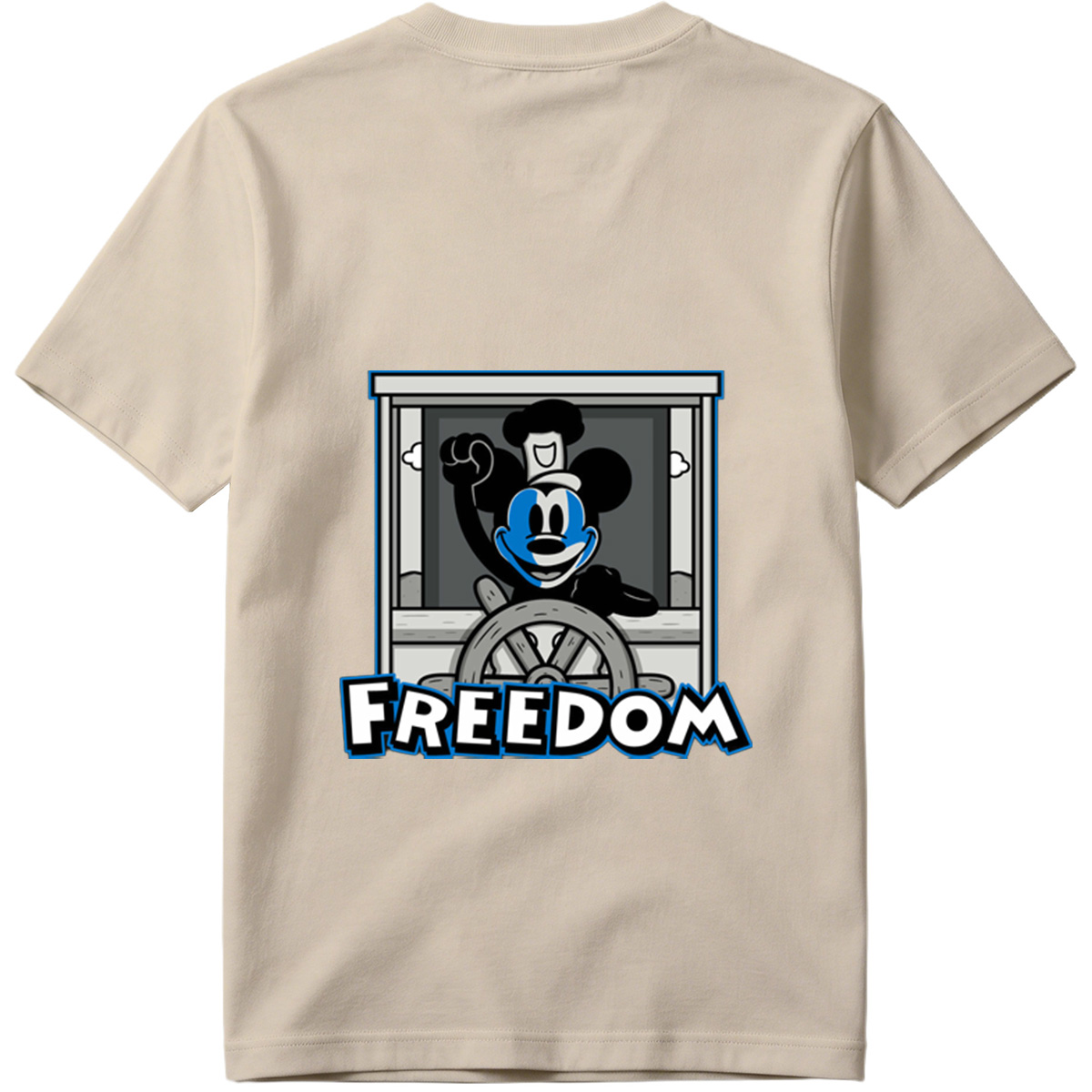 Mickey Mouse Freedom Steering Wheel Design - Tee
