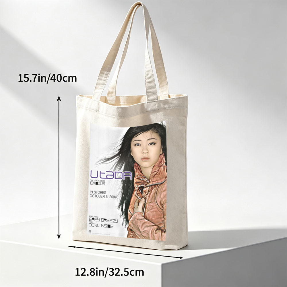 Utada Hikaru on Album Cover for Exodus Debut Release in 2004 - Canvas tote bags