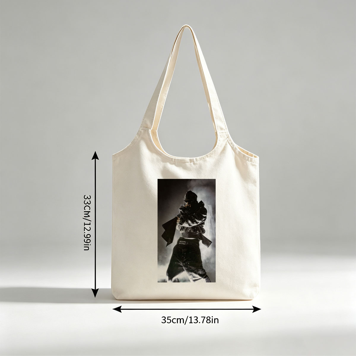 Mortal Kombat - Scorpion in Action Pose with Smoke Background - Canvas shoulder bags/