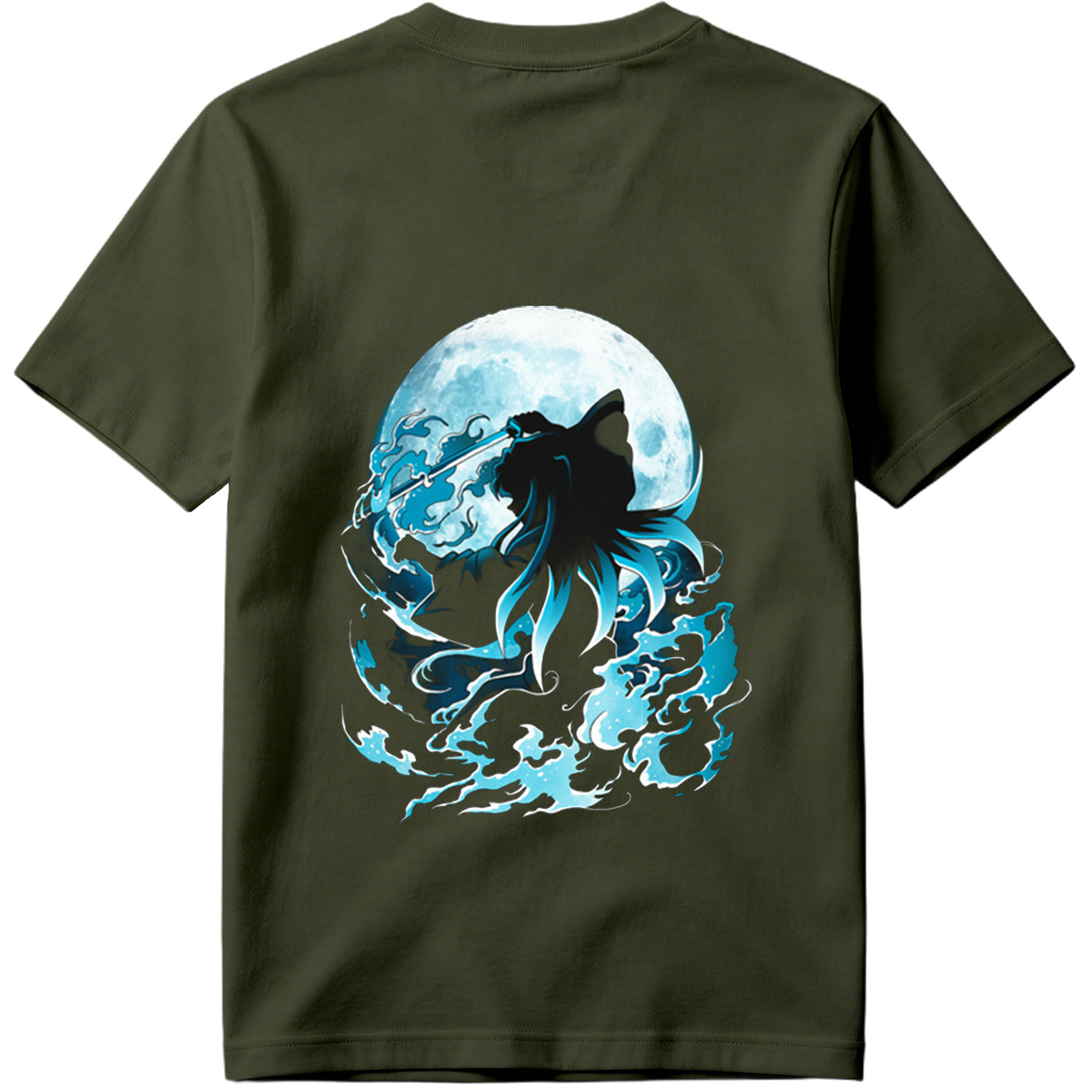 Samurai Warrior Under Full Moon - Tee