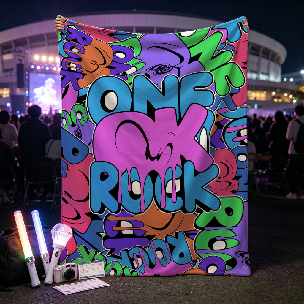 One Ok Rock Concert Graffiti Art Wallpaper - Blankets