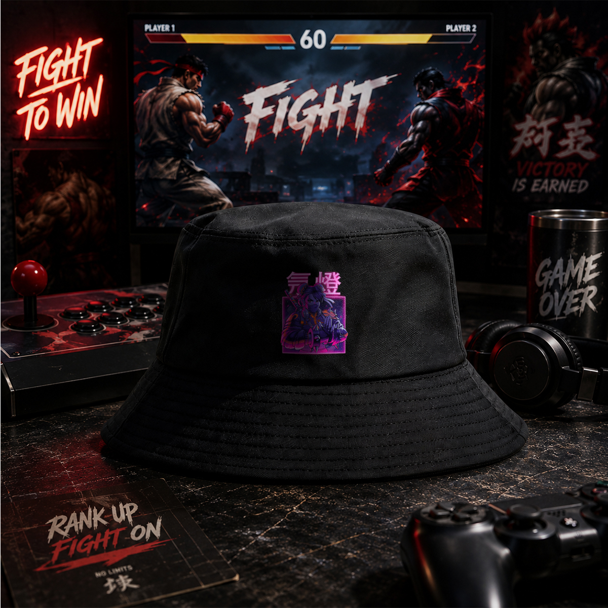 Cyberpunk Geisha: Neon Samurai - Fisherman's Hat