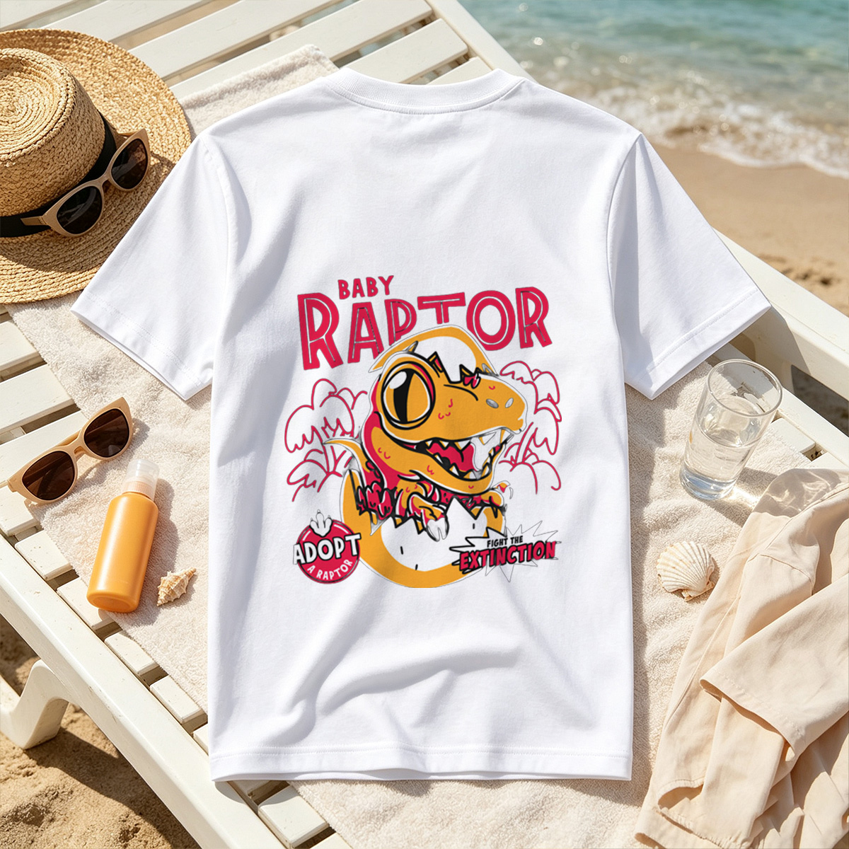Baby Raptor: Adopt a Raptor, Fight the Extinction - Tee