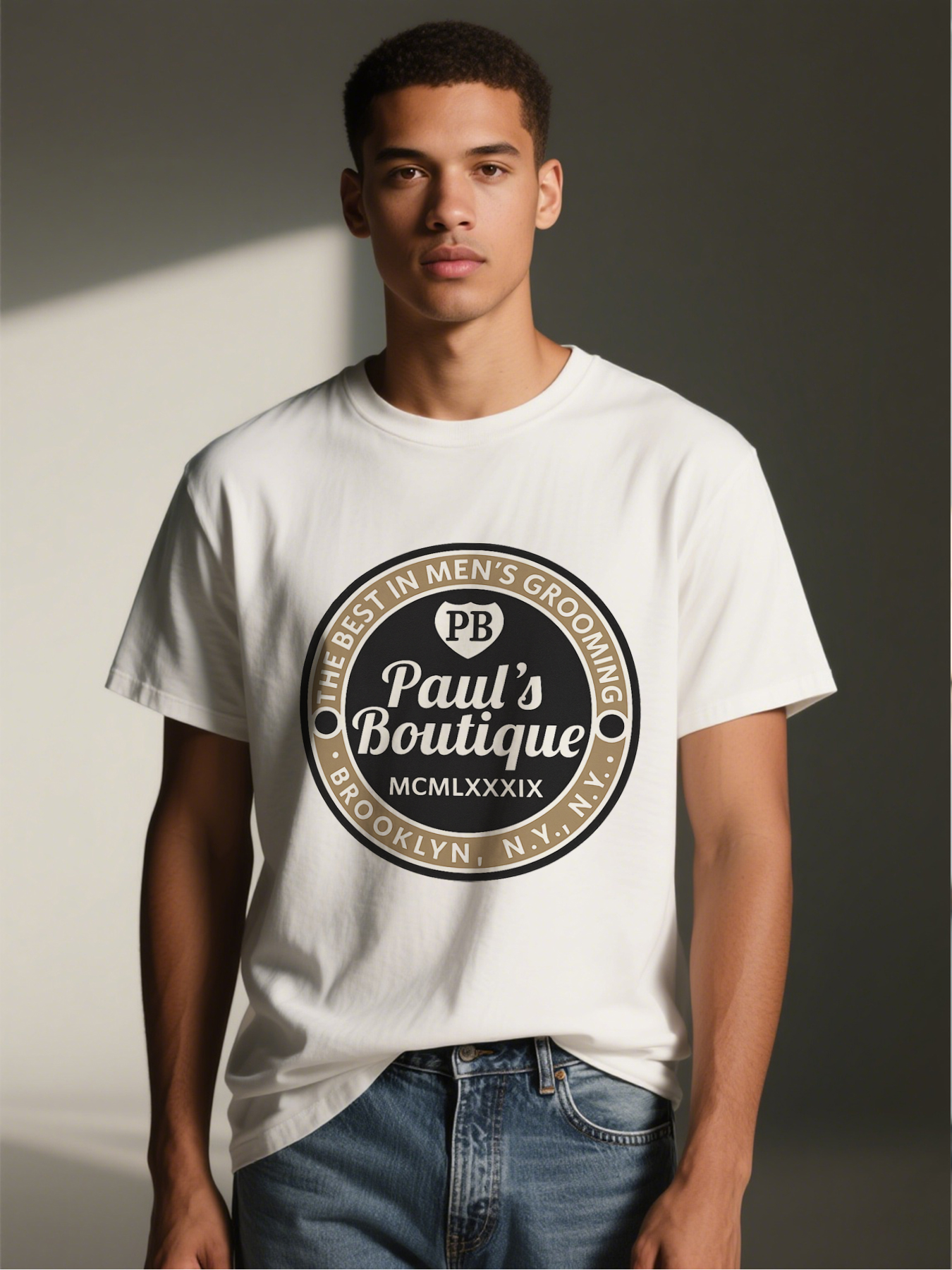 Men's Printed T-Shirt Paul's Boutique Logo Design Casual Round Neck Summer Lightweight Breathable Short Sleeve T-Shirt for Urban Streetwear Fashion Lovers and Grooming Enthusiasts