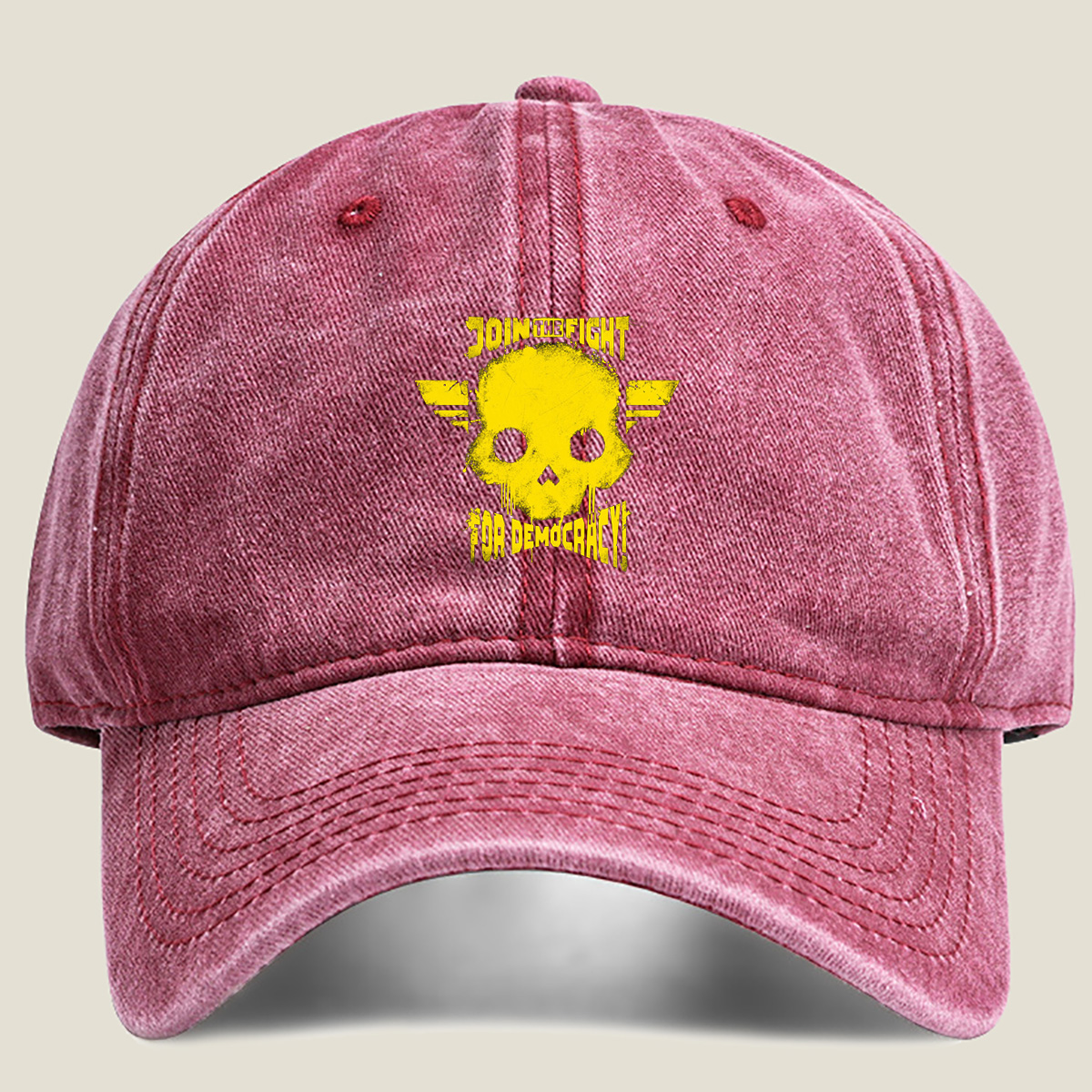 Join the Fight for Democracy! - Washed Denim - Baseball Cap