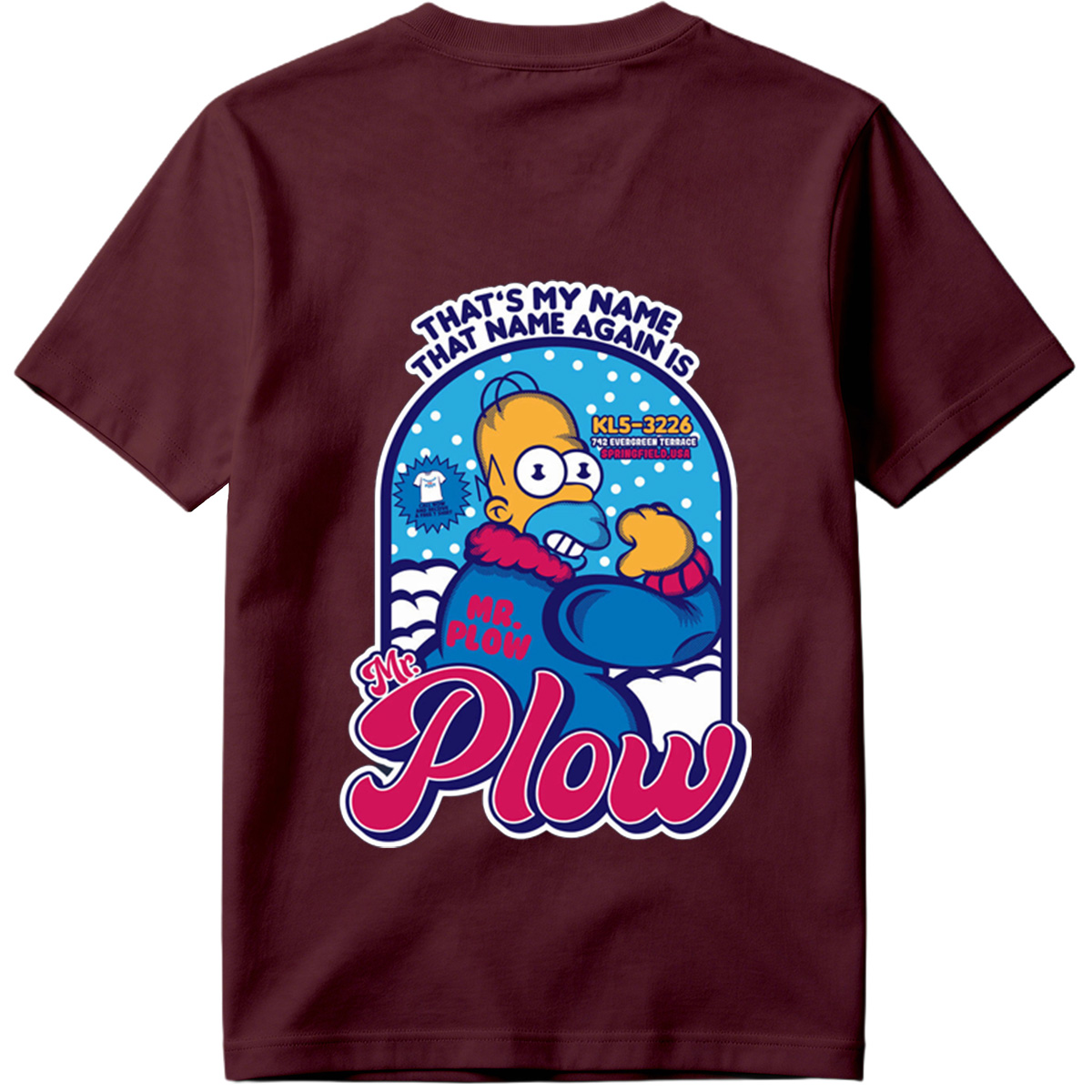 Homer Simpson Mr. Plow Springfield USA - Tee