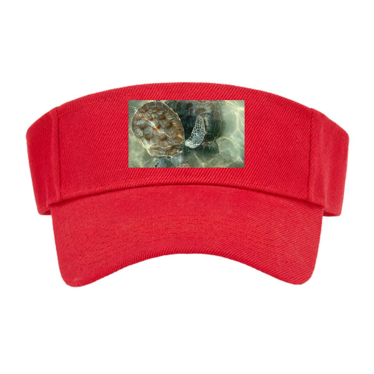 Sea turtles swimming in clear water -  Visor cap
