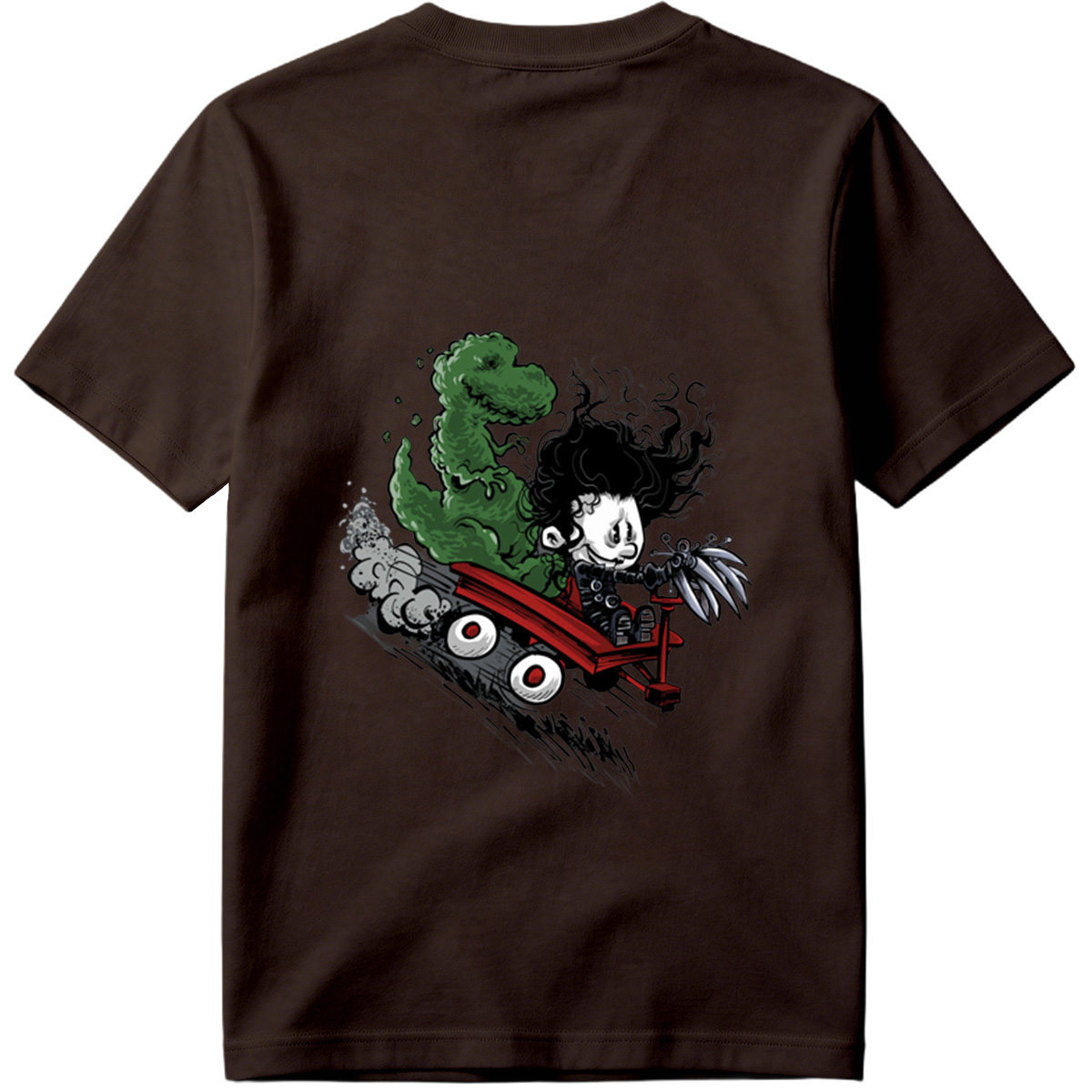 Coraline and the Green Monster in a Red Cart - Tee