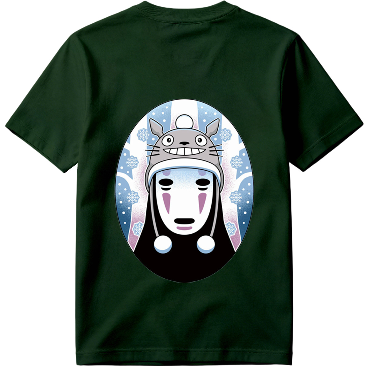 Totoro and No-Face Winter Fusion - Tee