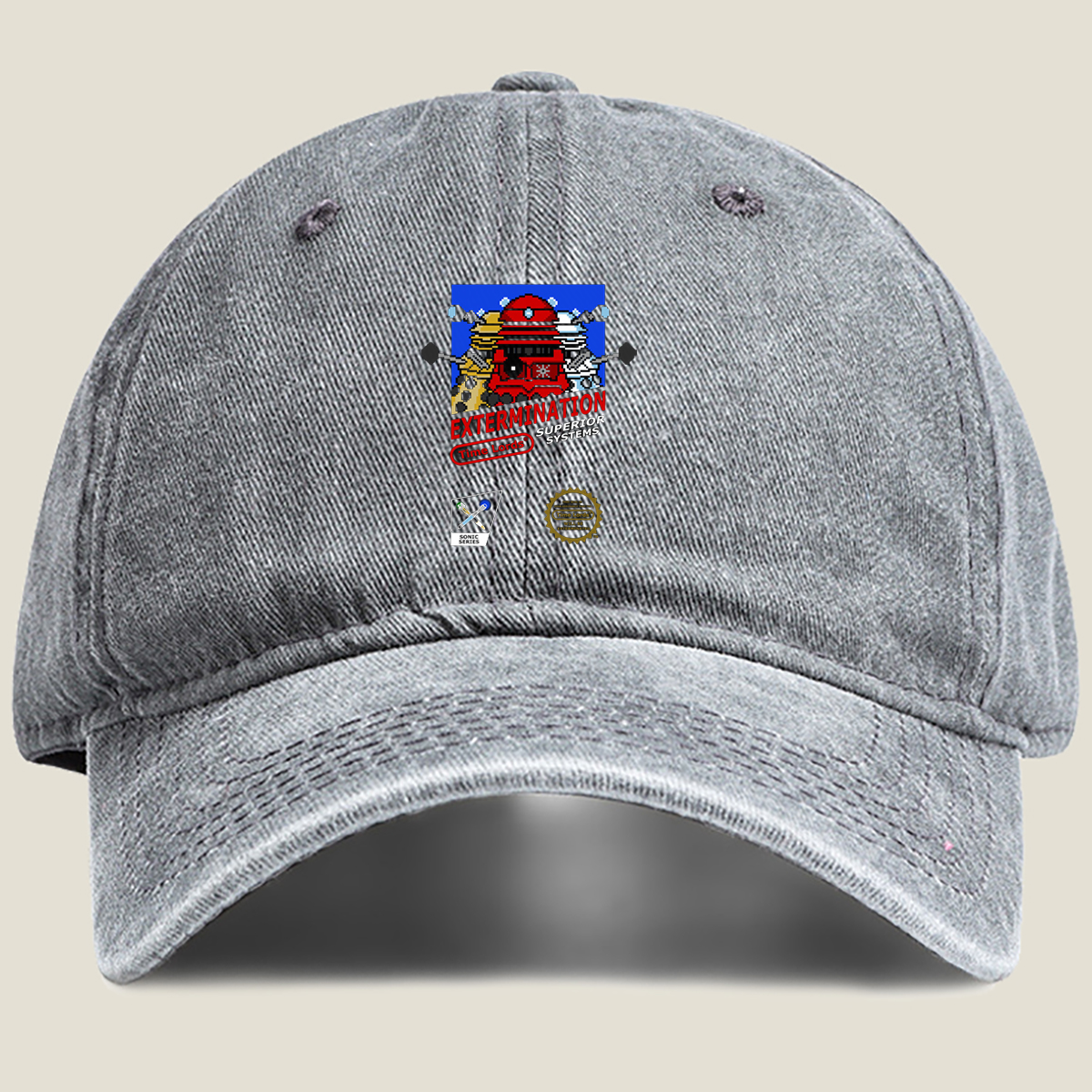 **Extermination: Time Lords vs. Sonic Series** - Washed Denim - Baseball Cap