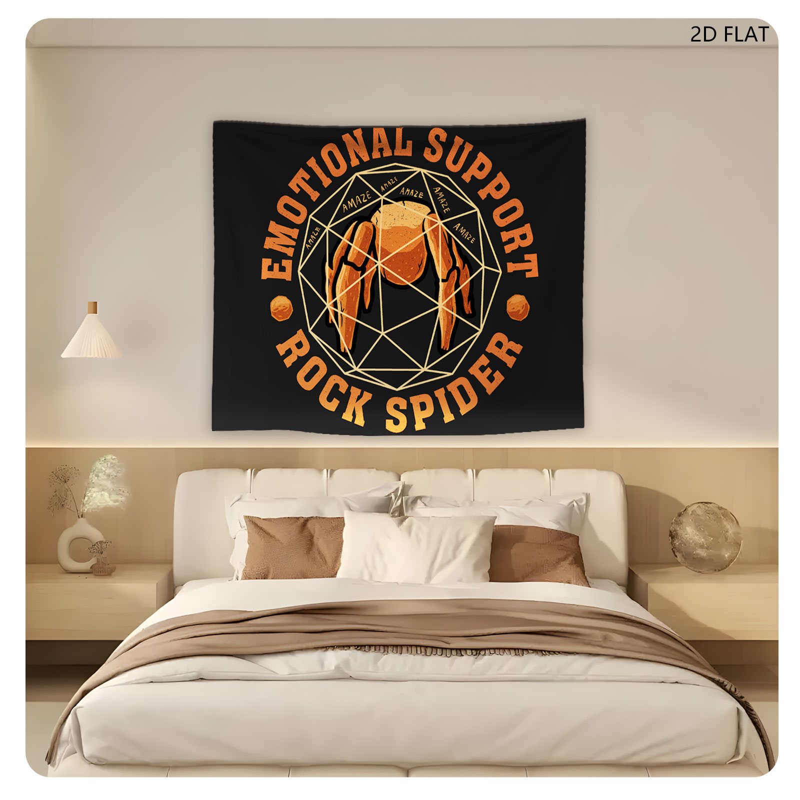 Emotional Support Rock Spider: Amaizing Arachnid Adventure - Tapestry