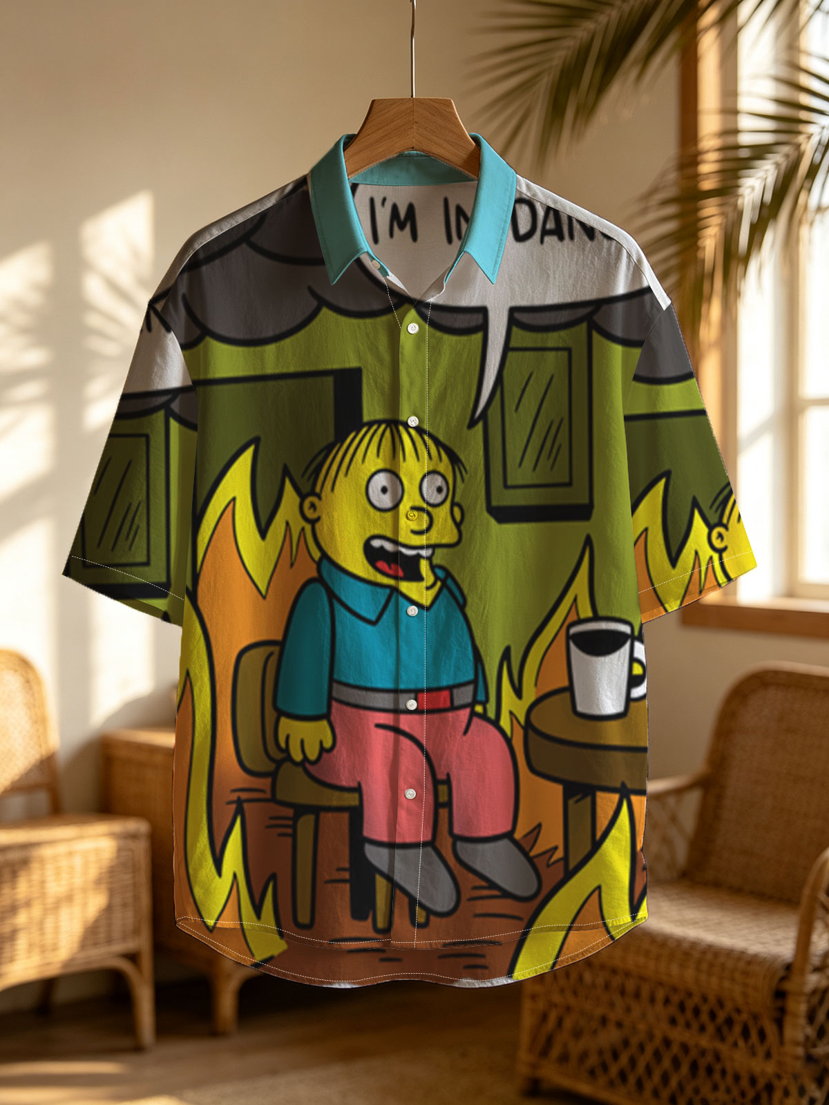 Simpsons Character in Burning Room: 
